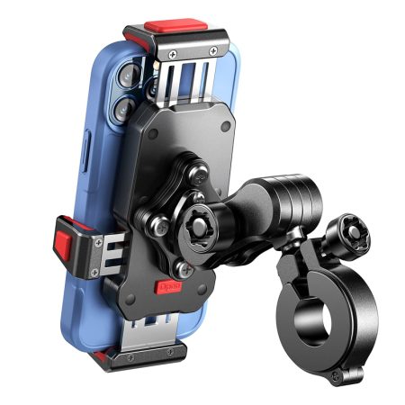 Suport Motocicleta pentru telefon, Montare pe ghidon, Rotativ, Joyroom JR-ZS361, Negru
