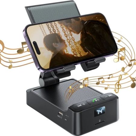 Suport telefon Multifunctional, Statie incarcare si Boxa, Joyroom JR-MH01, 2000mAh, Negru
