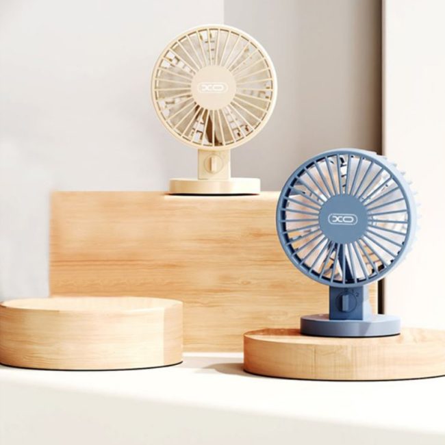 ventilator birou silentios xo mf82 lama dubla cu 2 viteze 200mah bej 3