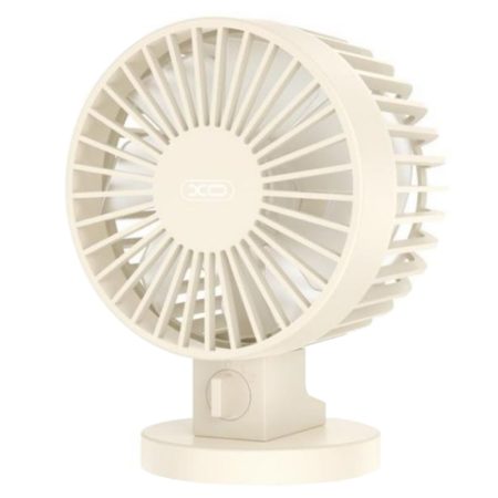 Ventilator Birou Silentios, XO-MF82, Lama dubla cu 2 Viteze, 200mAh, Bej