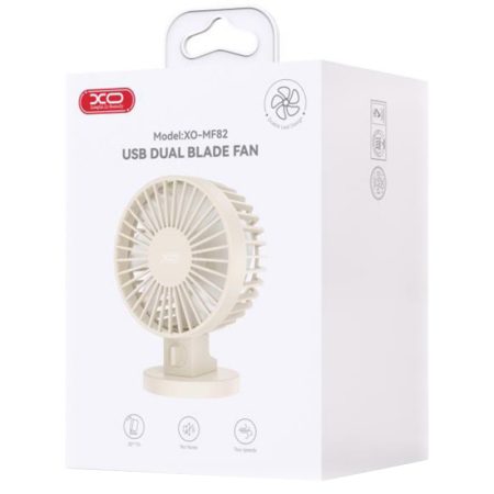 ventilator birou silentios xo mf82 lama dubla cu 2 viteze 200mah bej 5