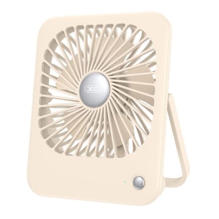 Ventilator Birou, XO-MF83 Mini Desktop Fan, 3 Trepte Viteza, 2000mAh, Crem