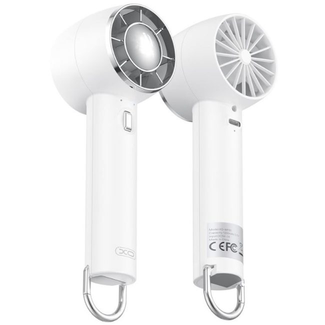 ventilator portabil xo mf85 suport birou baterie 1200mah 3 trepte de viteza alb 3
