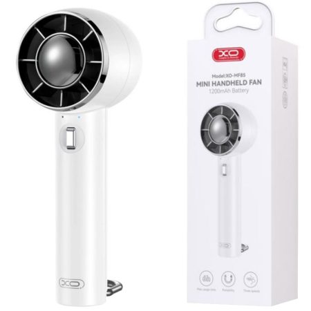 Ventilator Portabil XO-MF85, Suport birou, Baterie 1200mAh, 3 Trepte de viteza, Alb