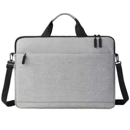 Geanta Elite pentru Laptop 15-16", Curea umar, Business, 2 Buzunare, Textil rezistent, Gri