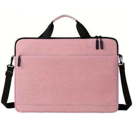 Geanta Elite pentru Laptop 15-16", Curea umar, Business, 2 Buzunare, Textil rezistent, Roz