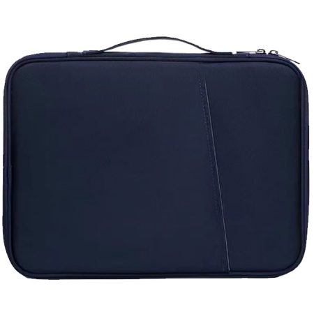 Geanta pentru Laptop 12.9"-13", Textil rezistent, Compatibil MacBook, Buzunare multiple, Bleumarin