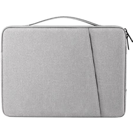 Geanta pentru Laptop 12.9"-13", Textil rezistent, Compatibil MacBook, Buzunare multiple, Gri