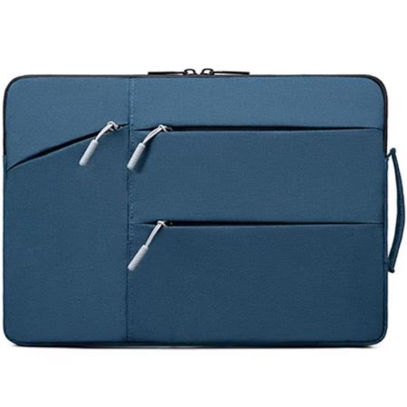 Geanta pentru Laptop 13", Aspect Business, 4 Buzunare, Textil rezistent, Bleumarin