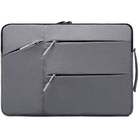 Geanta pentru Laptop 13", Aspect Business, 4 Buzunare, Textil rezistent, Gri
