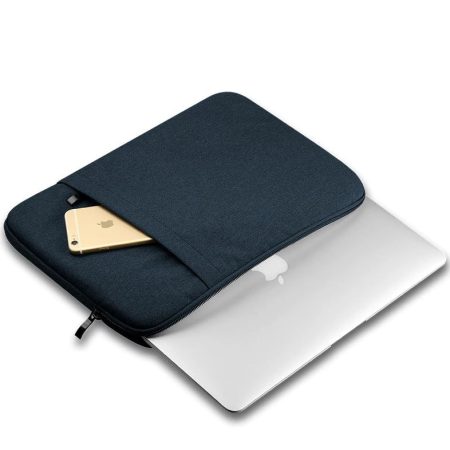Husa de protectie, Compatibila cu Textil, Macbook Pro/Air 13"-14", Bleumarin